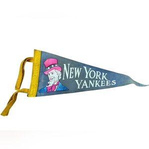 1950’s New York Yankees Mini Pennant “Uncle Sam” Baseball Vintage Mickey Mantle